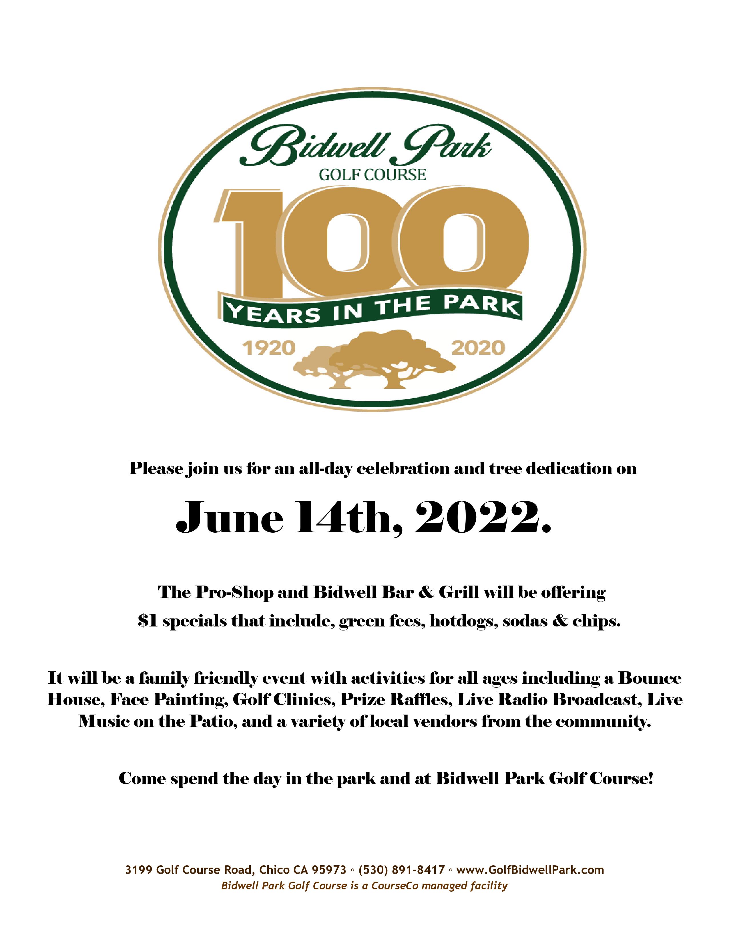 Bidwell 100 year invite