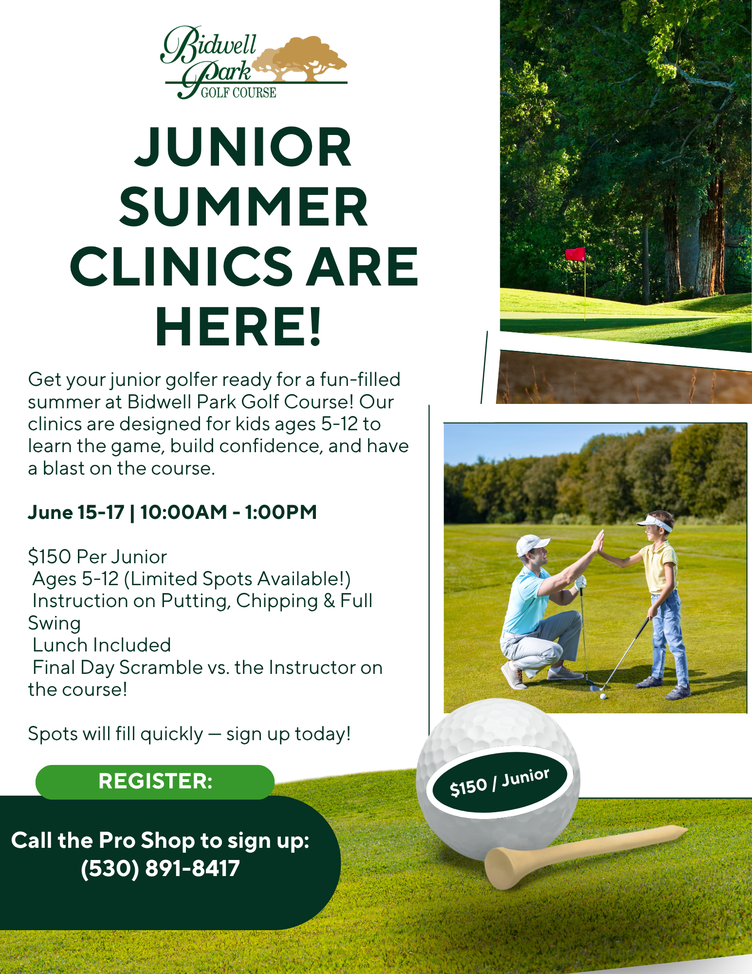Junior Summer Clinics Bidwell Flyer