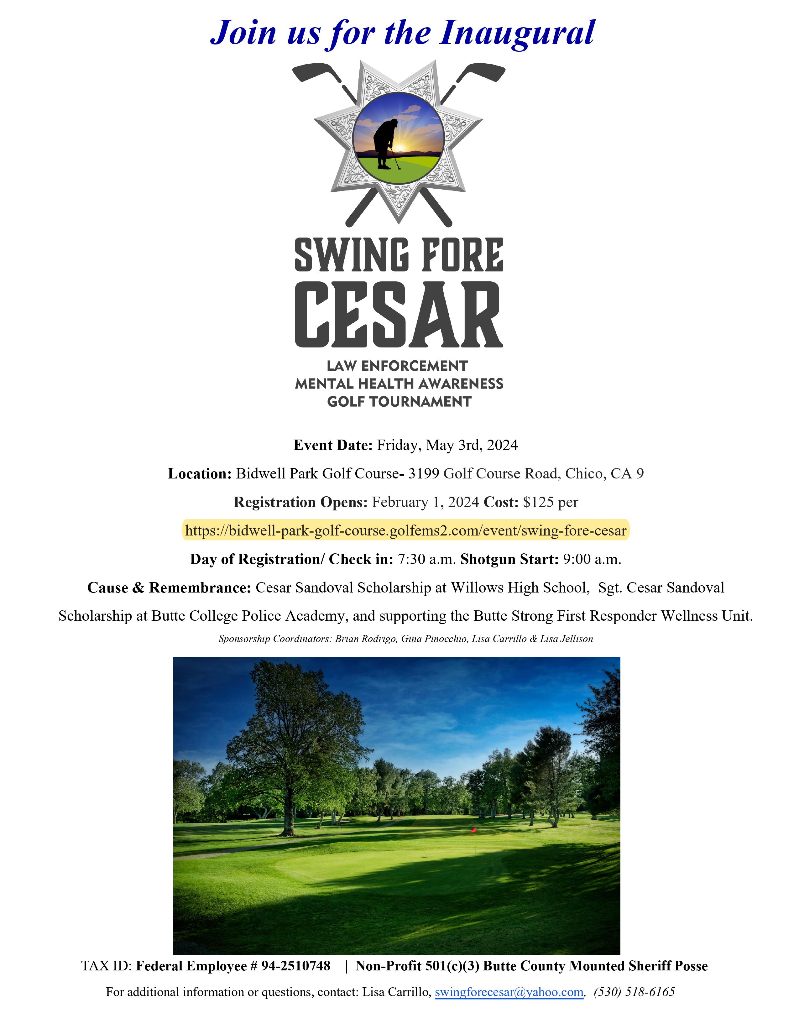 Bidwell Park Golf Course | Events At The Golf Course - (January 2024) Bidwell Park Golf Course Events At The Golf Course – (January 2024) BPGC (2024) Swing Fore Cesar Event (Flyer)